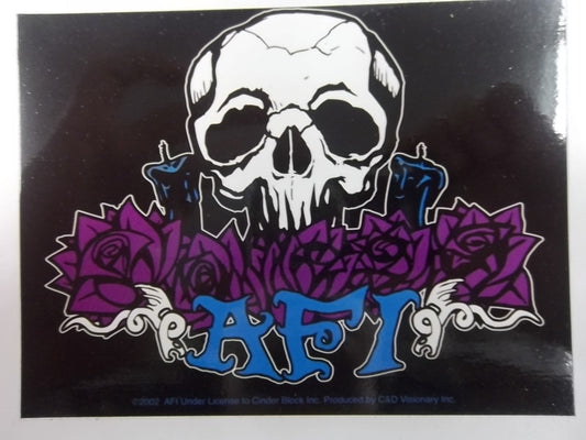 AFI - SKULL W/ ROSES STICKER