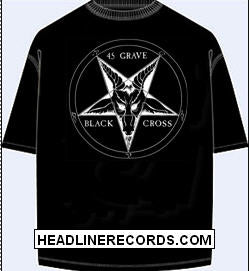 45 GRAVE - BLACK CROSS TEE SHIRT