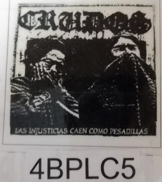 LOS CRUDOS - LAS INJUSTICIA BACK PATCH