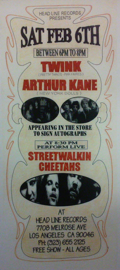 HEADLINE FLYER - STREETWALKIN CHEETAHS / TWINK / KANE (COLOR)