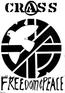 CRASS - FREEDOM & PEACE BACK PATCH