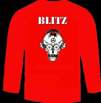 BLITZ - SKULL RED LONG SLEEVE TEE SHIRT