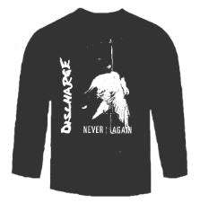DISCHARGE - NEVER AGAIN LONG SLEEVE TEE SHIRT