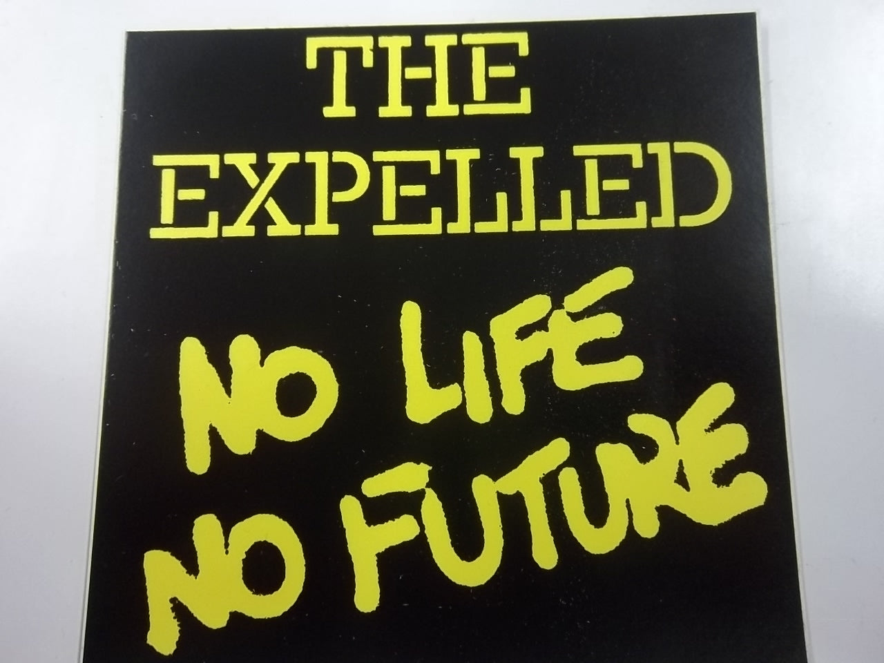 EXPELLED - NO LIFE NO FUTURE STICKER