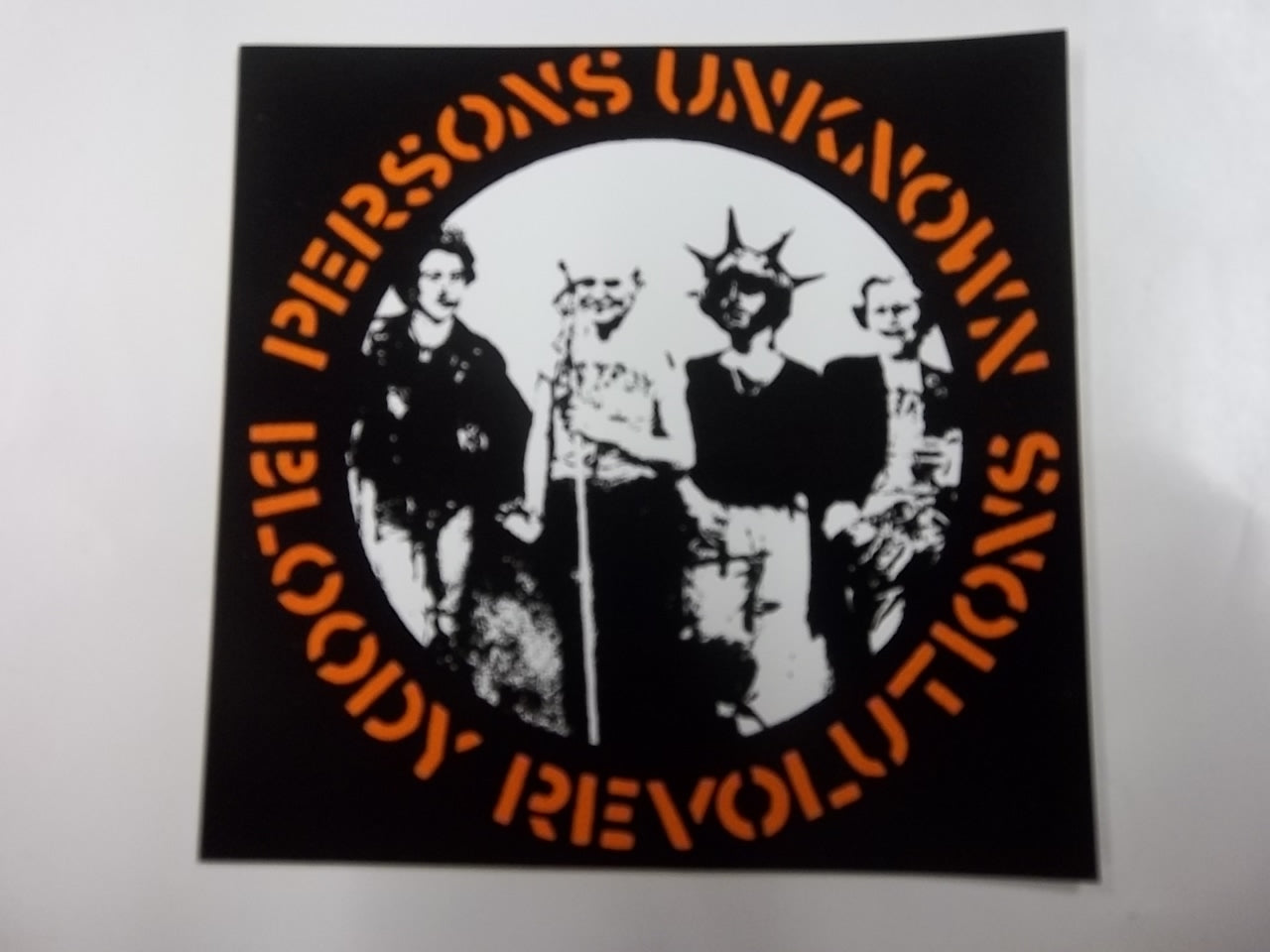 CRASS - PERSONS UNKNOWN STICKER