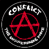 CONFLICT - THE UNGOVERNABLE FORCE  LOGO W/ A 1" BUTTON