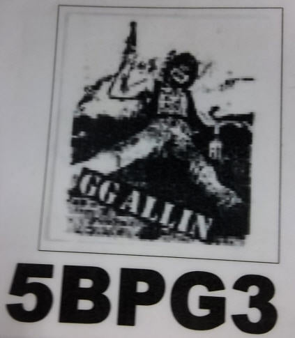 GG ALLIN - DRUNK BACK PATCH