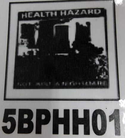 HEALTH HAZARD - NO JUST A NIGHTMARE BACK PATCH