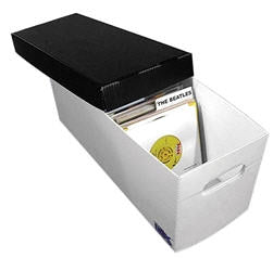 7" RECORD STORAGE BOX PLASTIC CORRUGATED