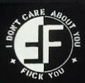 FEAR - I DON'T CARE ABOUT YOU (LOGO) BACK PATCH