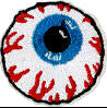 EMBROIDERED PATCH - EYEBALL WITH BLUE IRIS