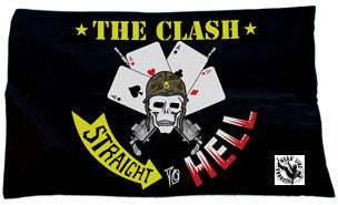 CLASH - STRAIGHT TO HELL PILLOW CASE - 1 FREE SALE