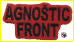 AGNOSTIC FRONT - AGNOSTIC FRONT EMBROIDERED PATCH