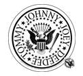 RAMONES - EAGLE WHITE LOGO STICKER
