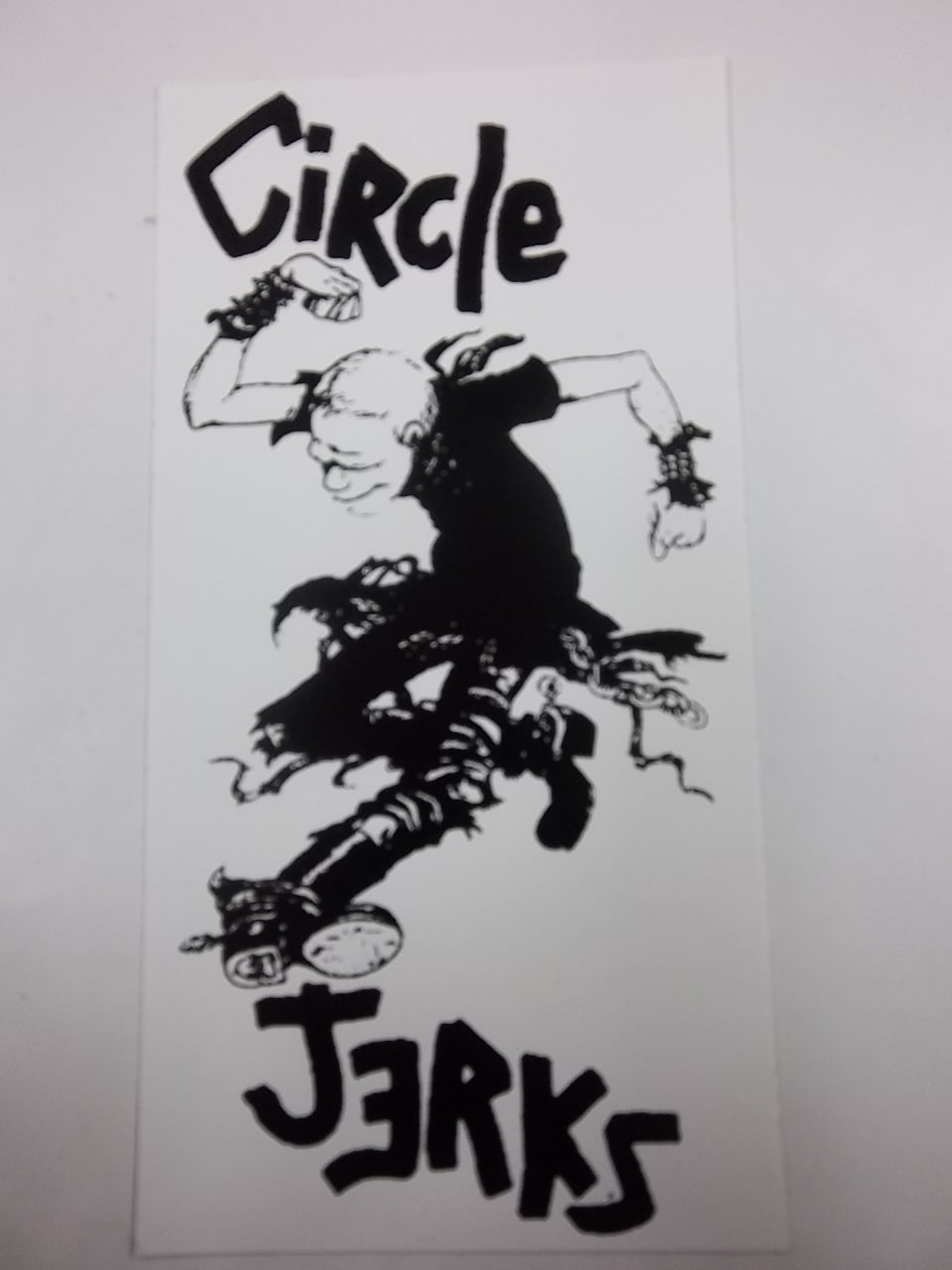 CIRCLE JERKS - SKANK KID (BLACK / WHITE) STICKER