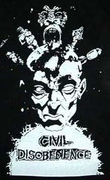 CIVIL DESOBEDIENCE - SKULL 1" BUTTON