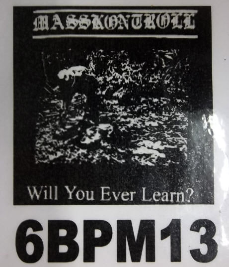 MASSKONTROLL - WILL YOU EVER LEARN BACK PATCH