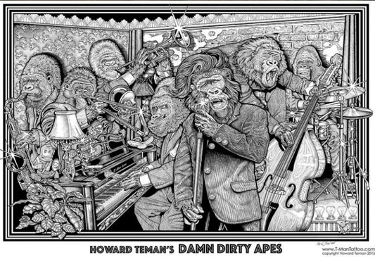 POSTER - DAMN DIRTY APES BY HOWARD TEMAN