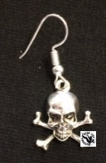 EARRING - SMALL CROSS BONES WITH SKULL