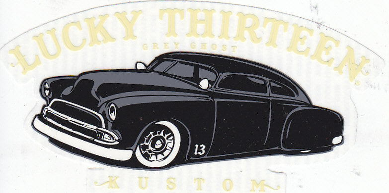 LUCKY 13 STICKER - BLACK CUSTOM STICKER