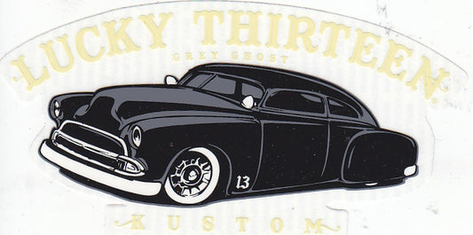 LUCKY 13 STICKER - BLACK CUSTOM STICKER