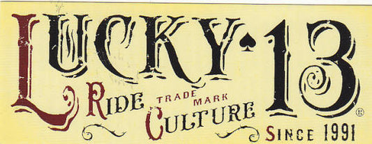 LUCKY 13 STICKER - RIDE CULTURE STICKER