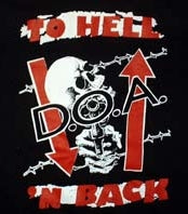 DOA - TO HELL 1" BUTTON