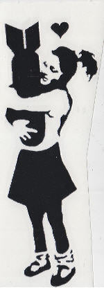 RUBOFF STICKER - GIRL WITH BOMB (BANKSY DESIGN)
