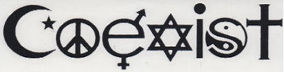 RUBOFF STICKER - COEXIST STICKER