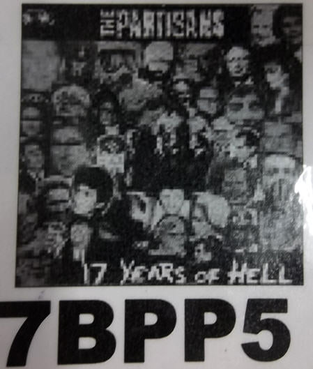PARTISANS - 17 YEARS BACK PATCH