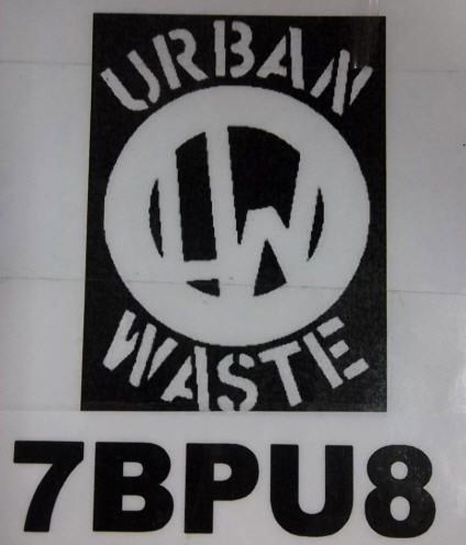 URBAN WASTE - LOGO BACK PATCH