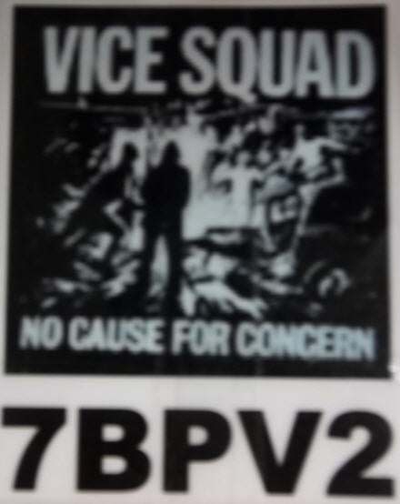 VICE SQUAD - NO CAUSE FOR CONCERN BACK PATCH