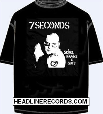 7 SECONDS - SKINS, BRAINS & GUTS TEE SHIRT