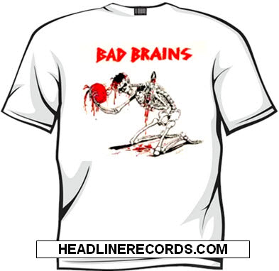 BAD BRAINS - SKELETON (WHITE SHIRT) TEE SHIRT