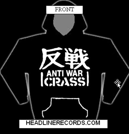 CRASS - ANTI WAR HOODIE SWEATSHIRT