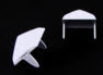 LARGE WHITE PYRAMID STUDS (PACK OF 20) - FREE SHIPPING