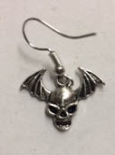 EARRING - BAT SKULL