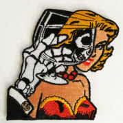 MISFITS - DIE DIE MY DARLING DIE CUT OUT EMBROIDERED PATCH