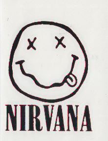 NIRVANA - SMILY FACE RUBOFF STICKER