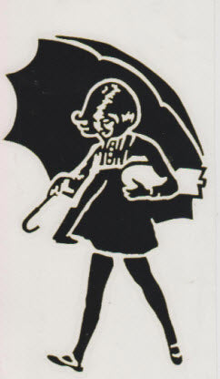RUBOFF STICKER - AMBRELLA GIRL WITH BOMB (BANKSY DESIGN)