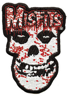 MISFITS - BLOODY SKULL CUT OUT EMBROIDERED PATCH