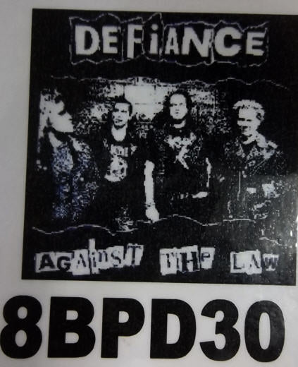 DEFIANCE - AGAINST THE LAW BACK PATCH