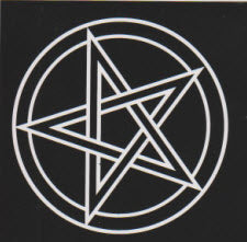 STICKER - PENTAGRAM STICKER (B/W)