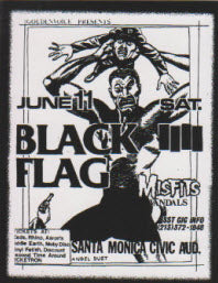 STICKER - FLYER BLACK FLAG / MISFITS STICKER