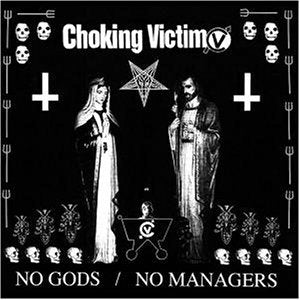 CHOKING VICTIM - NO GODS 1" BUTTON