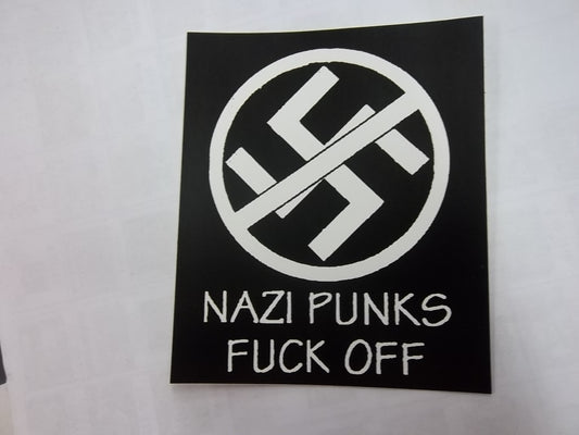 STICKER - NAZI PUNKS FUCK OFF STICKER