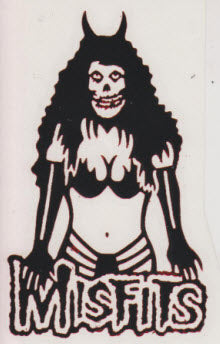 MISFITS - EVIL METAL GIRL RUBOFF STICKER