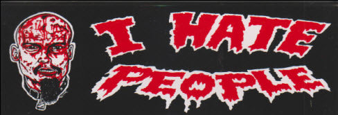 GG ALLIN - I HATE PEOPLE STICKER