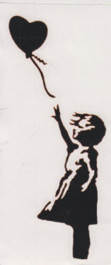 RUBOFF STICKER - BANKSY GIRL WITH BALLON