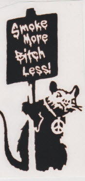 RUBOFF STICKER - SMOKE MORE BITCH LESS